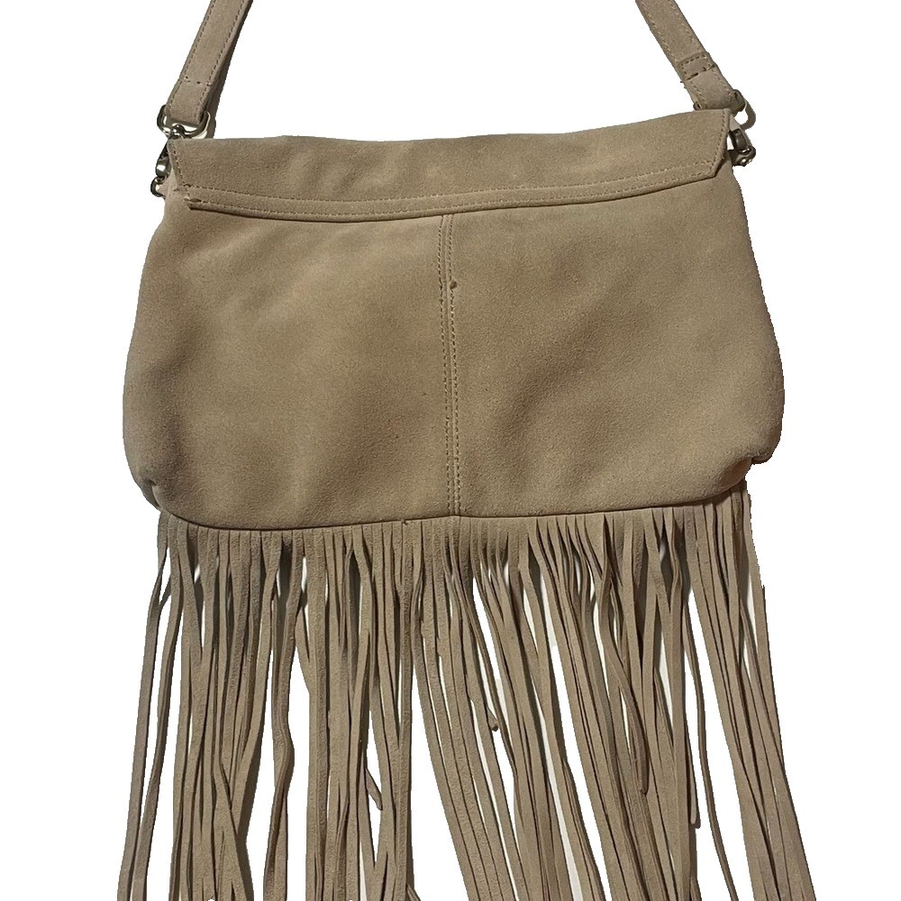 The Limited Beige Fringe Shoulder Bag - Picture 2 of 8